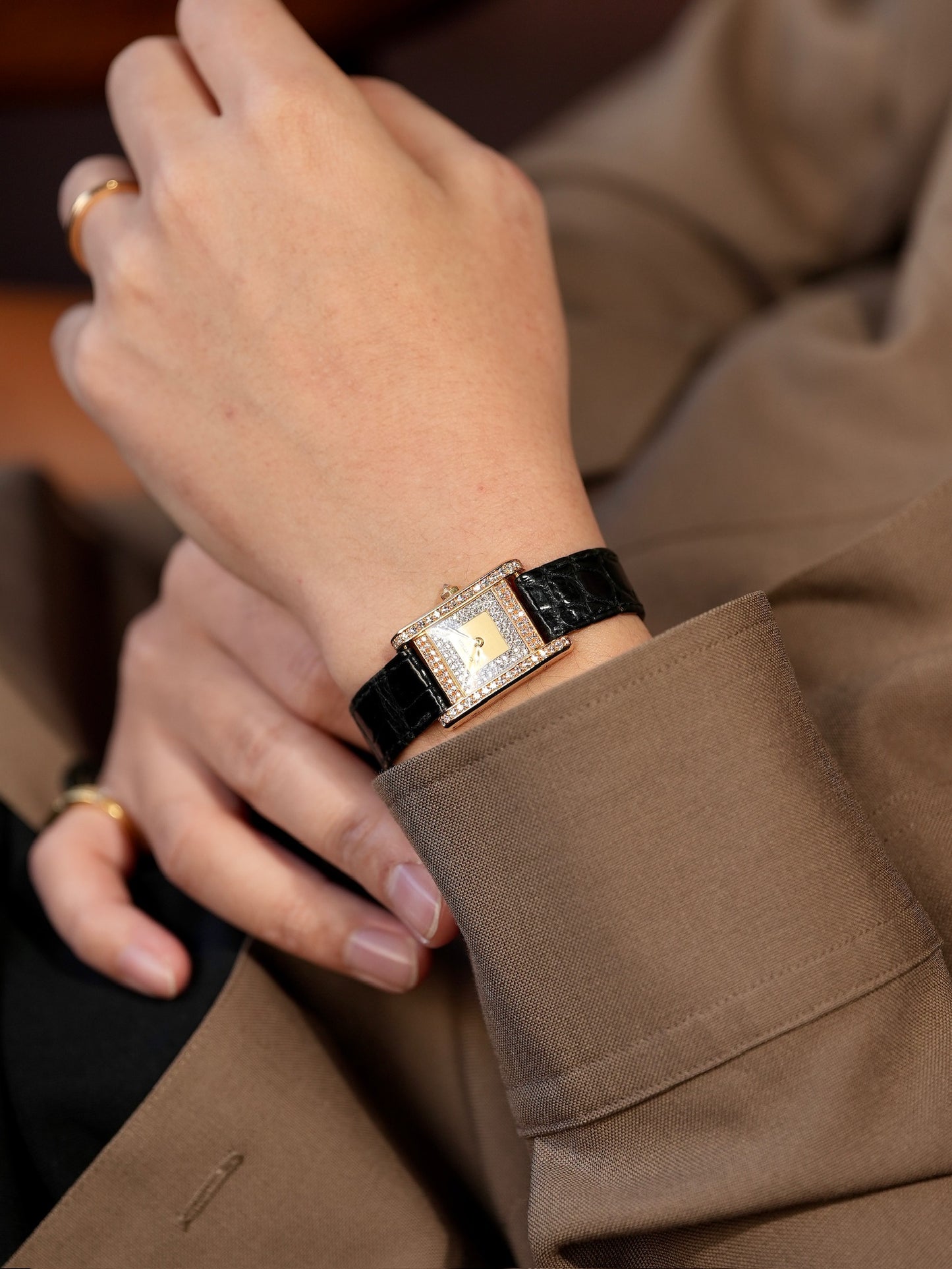 Cartier Tank Normale / SM / Factory Diamond