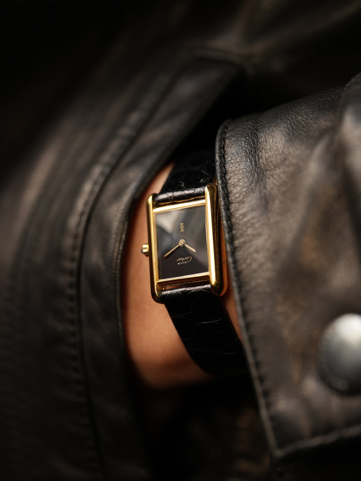 Cartier / Tank SM QZ 366001 black dial