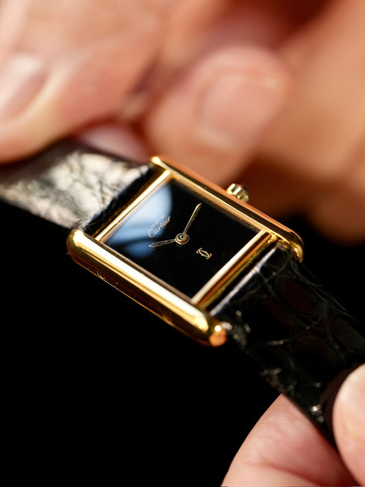 Cartier / Tank SM QZ 366001 black dial