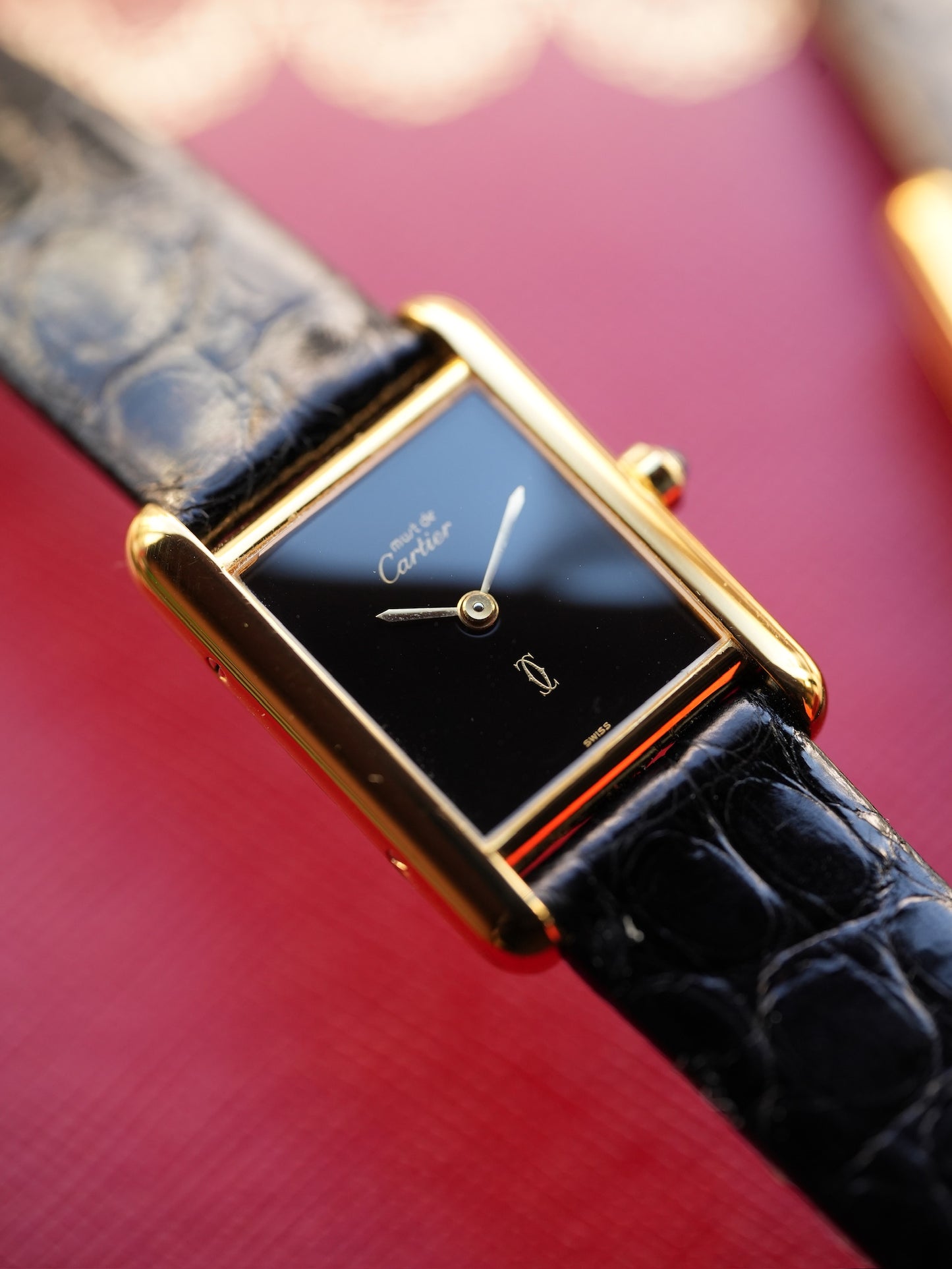 Cartier / Tank SM QZ 366001 black dial
