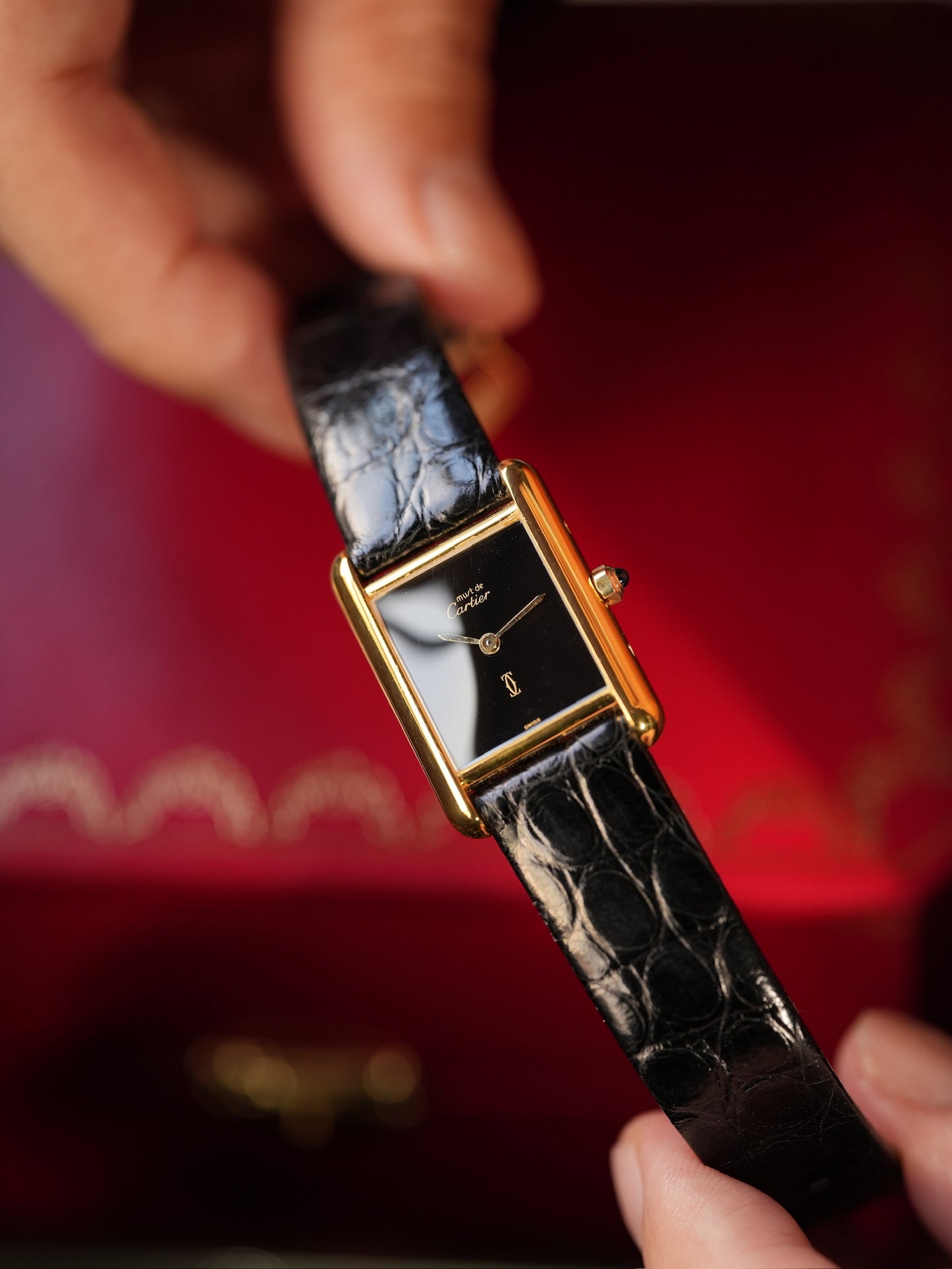 Cartier / Tank SM QZ 366001 black dial