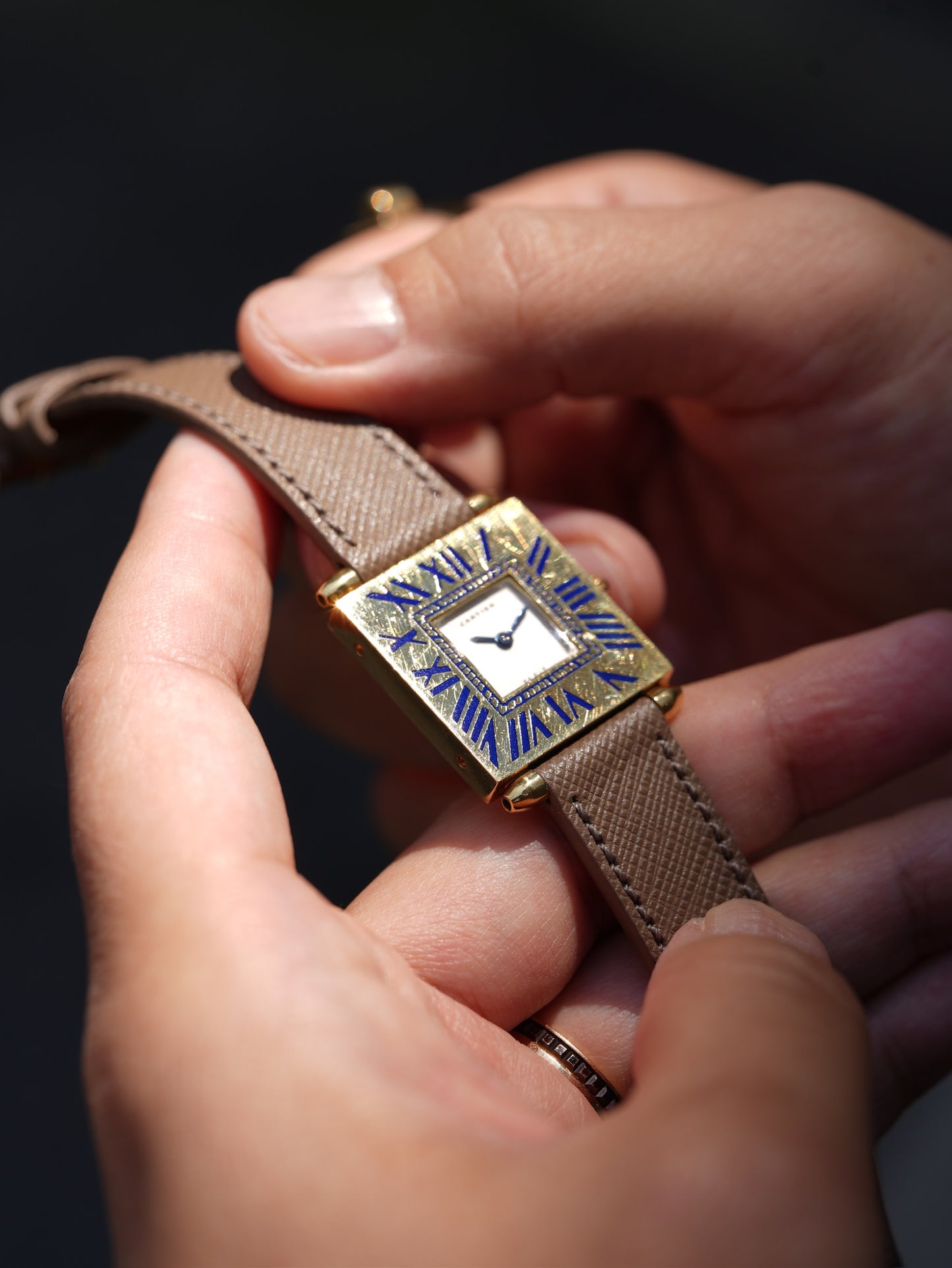 Cartier/Tank obus / LM / 18K / 80's / Enamel dial
