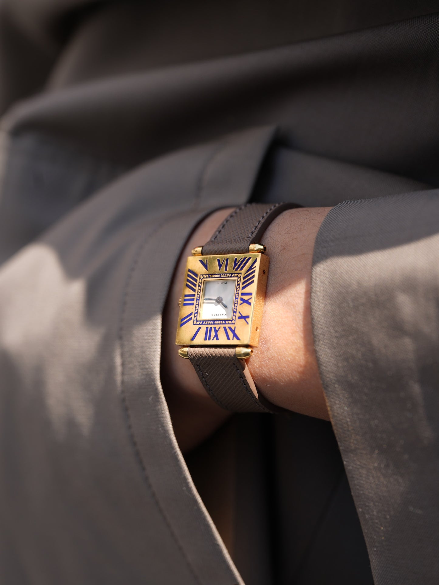 Cartier/Tank obus / LM / 18K / 80's / Enamel dial