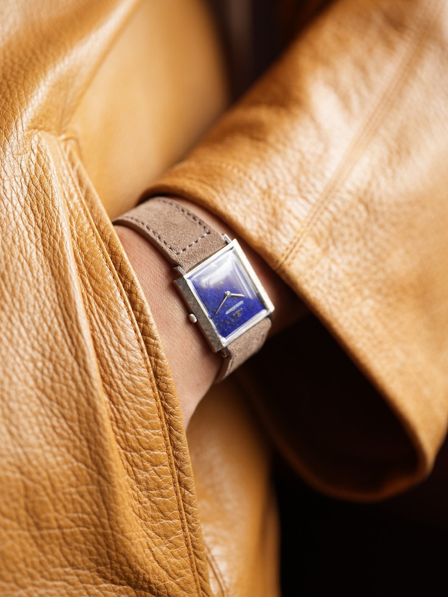Jaeger-LeCoultre / 18WG Lapis dial Watch only