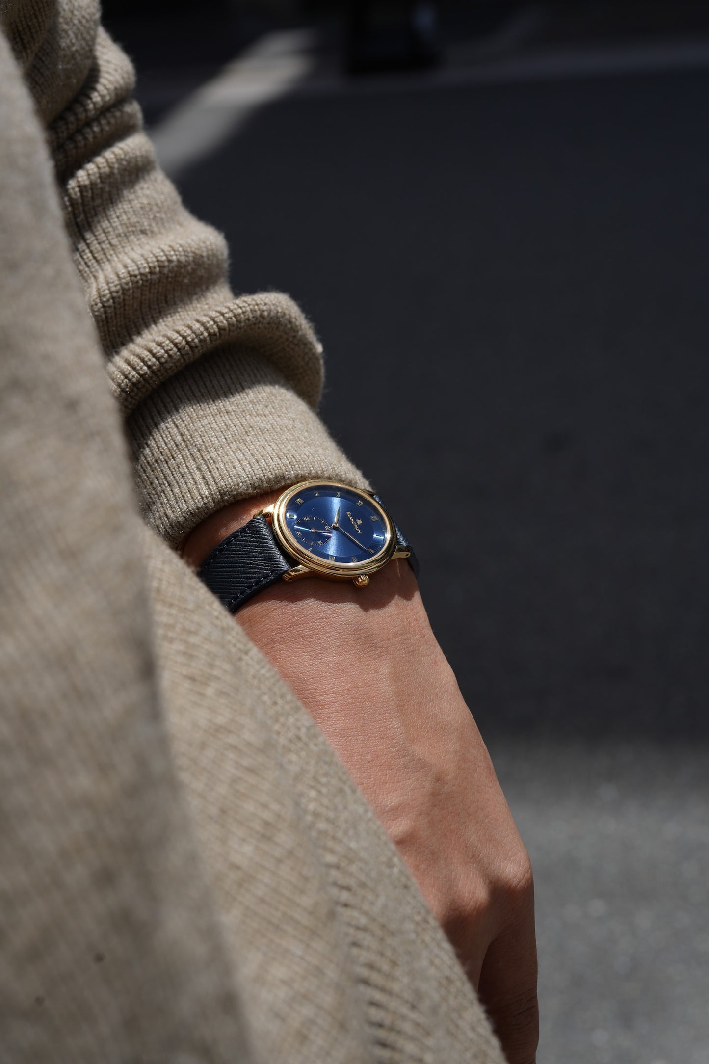 Blancpain Villret /Blue dial 18YG 1990's