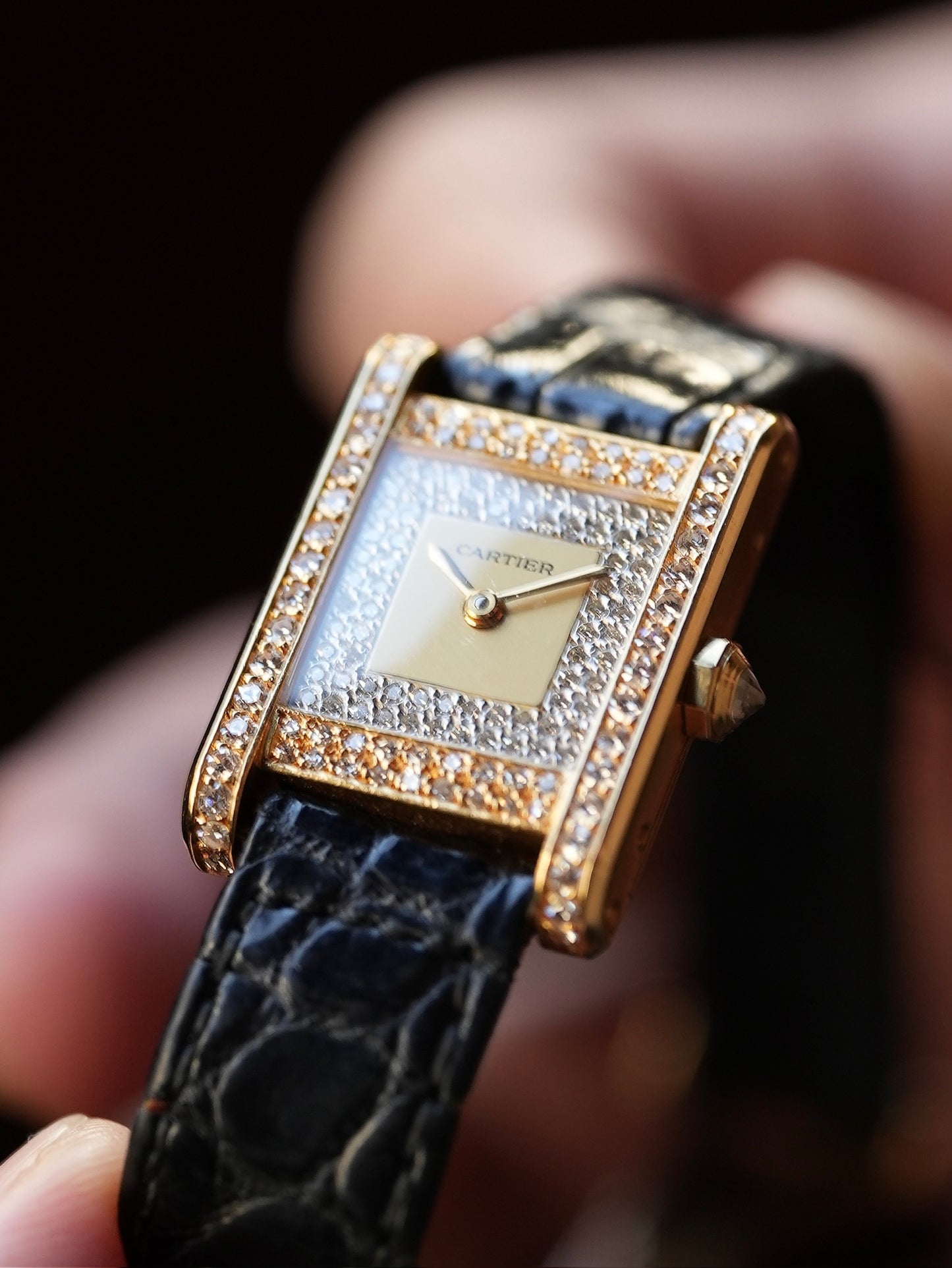 Cartier Tank Normale / SM / Factory Diamond
