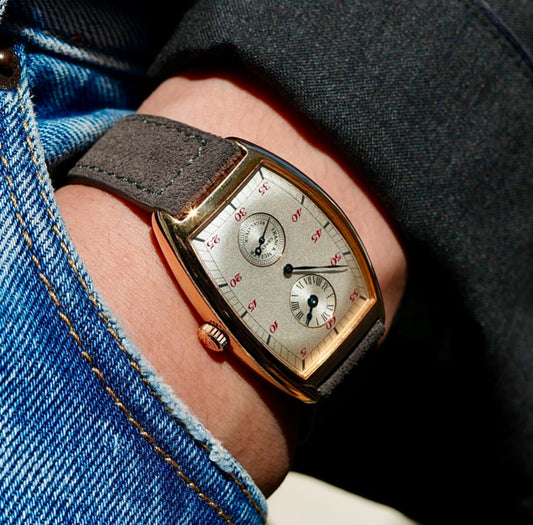 Franck Muller 1990s 18K Pink Gold 29mm Hand-Winding Jump Hour