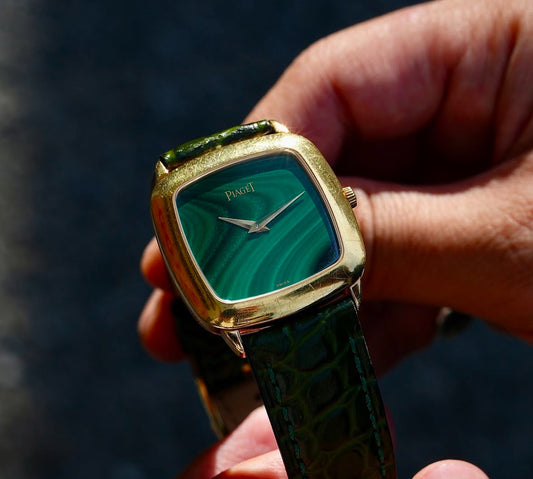 Piaget 80s 18YG 30mm Manual winding Malachite dial