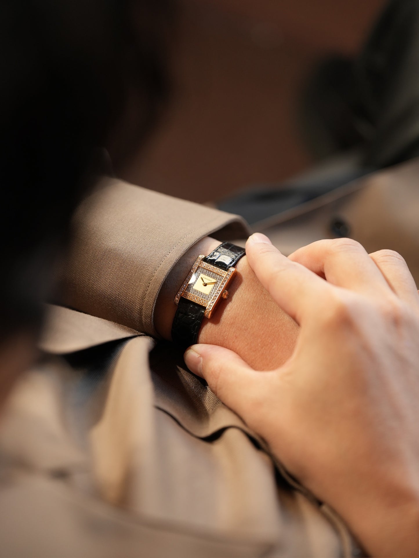 Cartier Tank Normale / SM / Factory Diamond