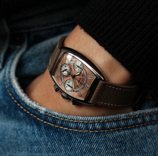 Franck Muller 1990s Stainless Steel 29mm Automatic Salmon Dial