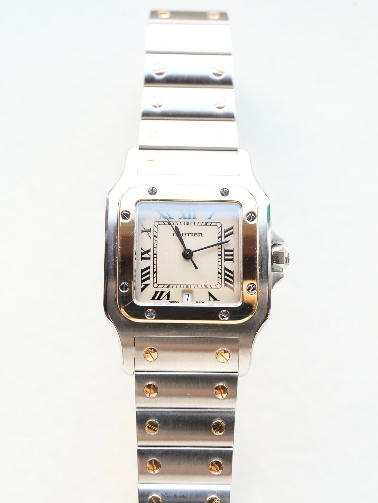 Cartier Santos Galbee 18k×SS LM With Box