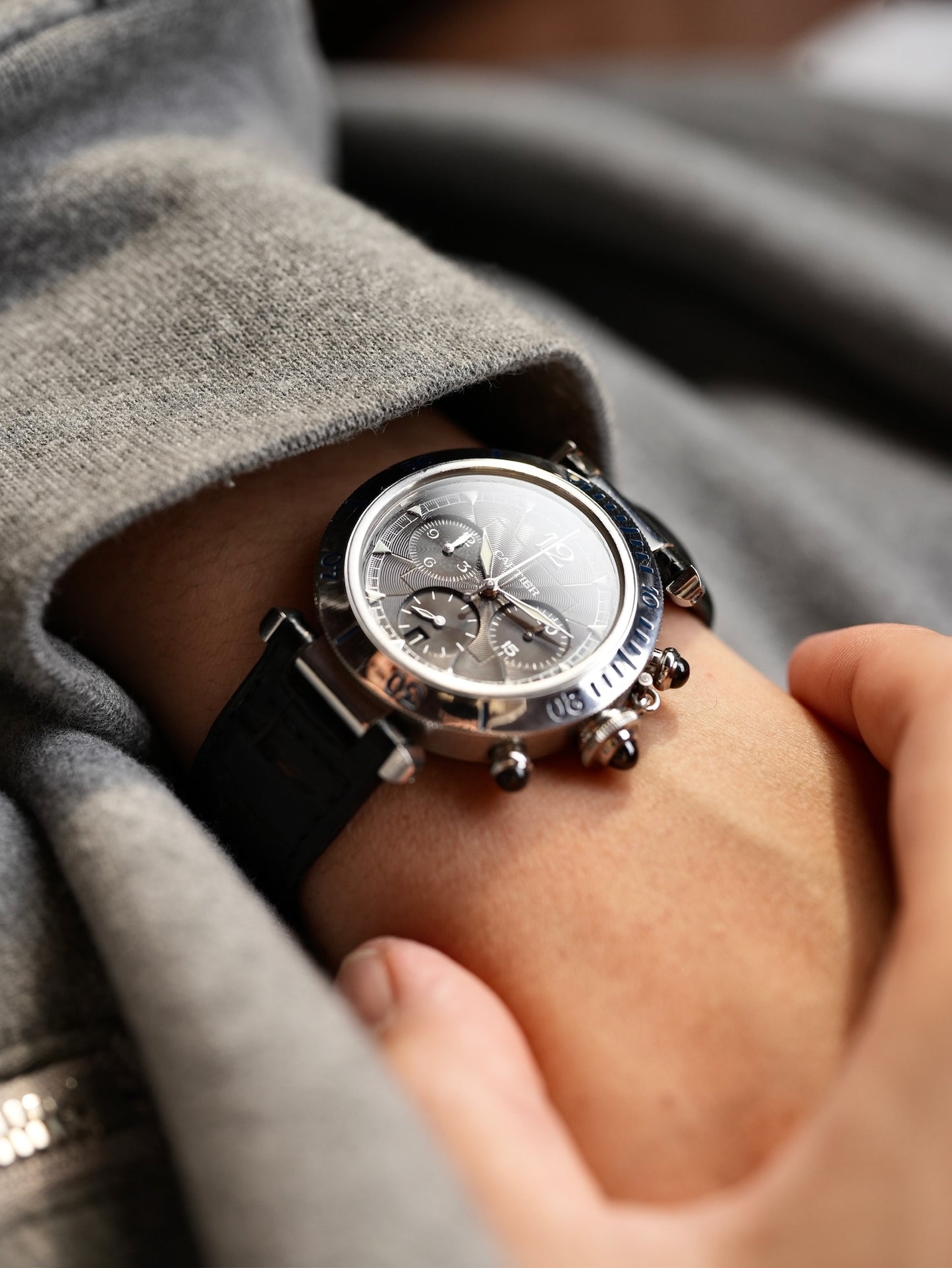 Cartier Pasha Chronograph / SS x PT limited model With box