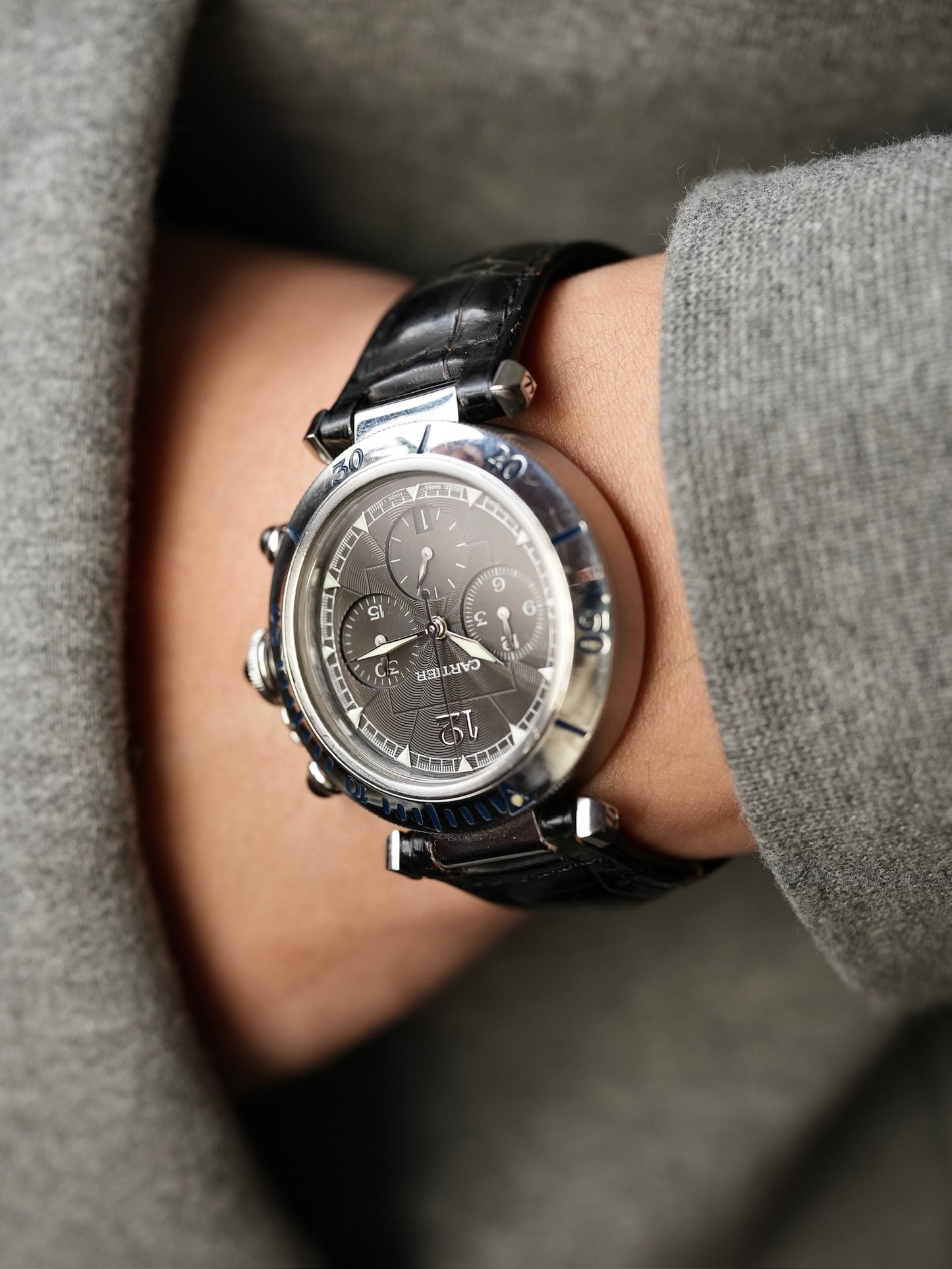 Cartier Pasha Chronograph / SS x PT limited model With box