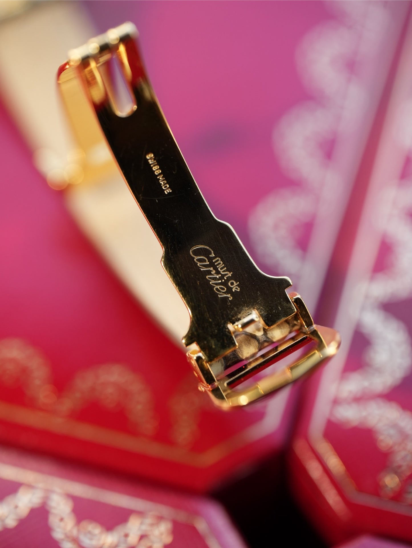 Cartier / Vandome Gold Mantel Damenuhr Tank Vermeil 925