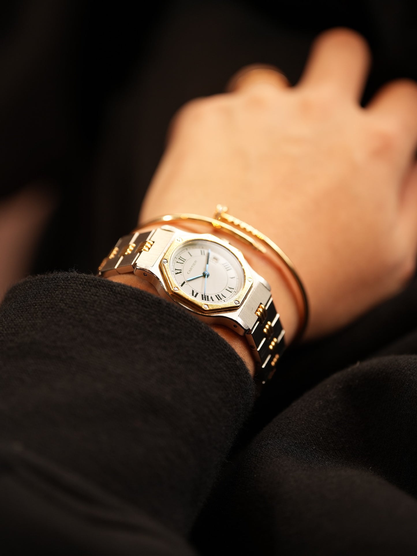 Cartier Santos Octagon LM With box