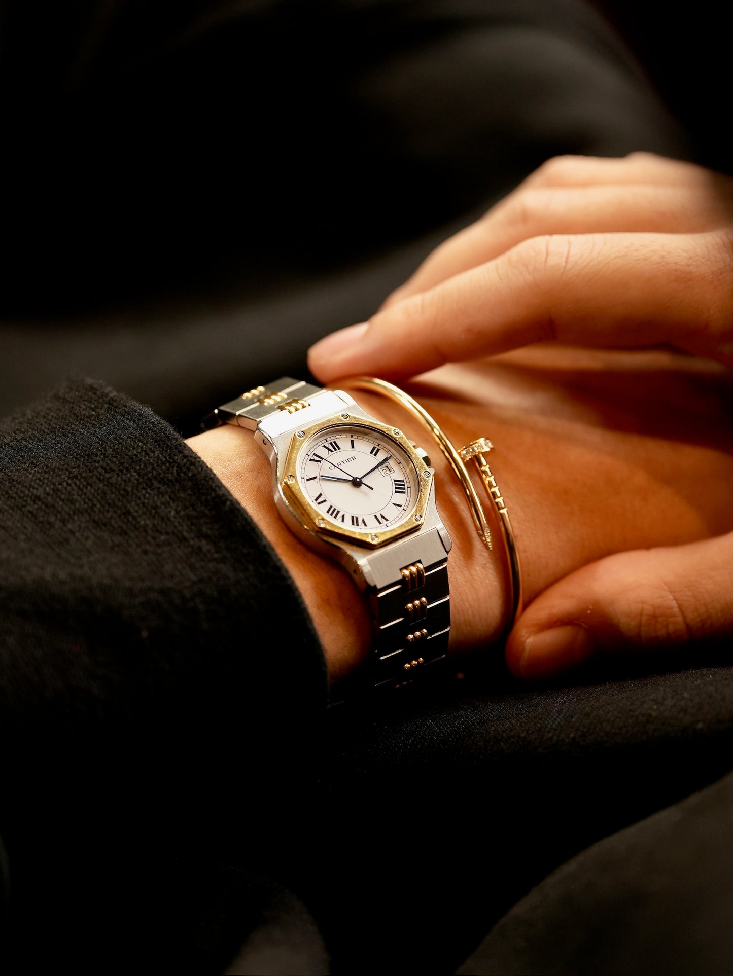 Cartier Santos Octagon LM With box