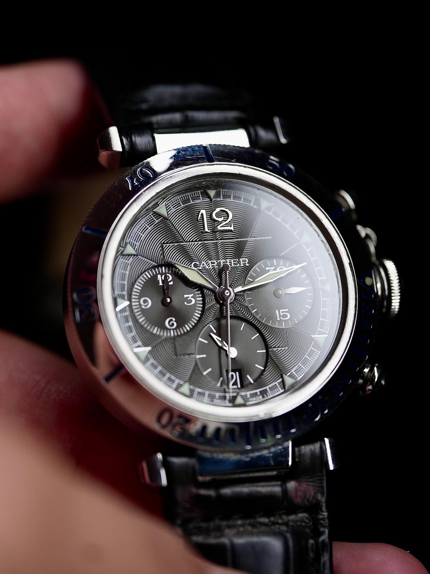 Cartier Pasha Chronograph / SS x PT limited model With box