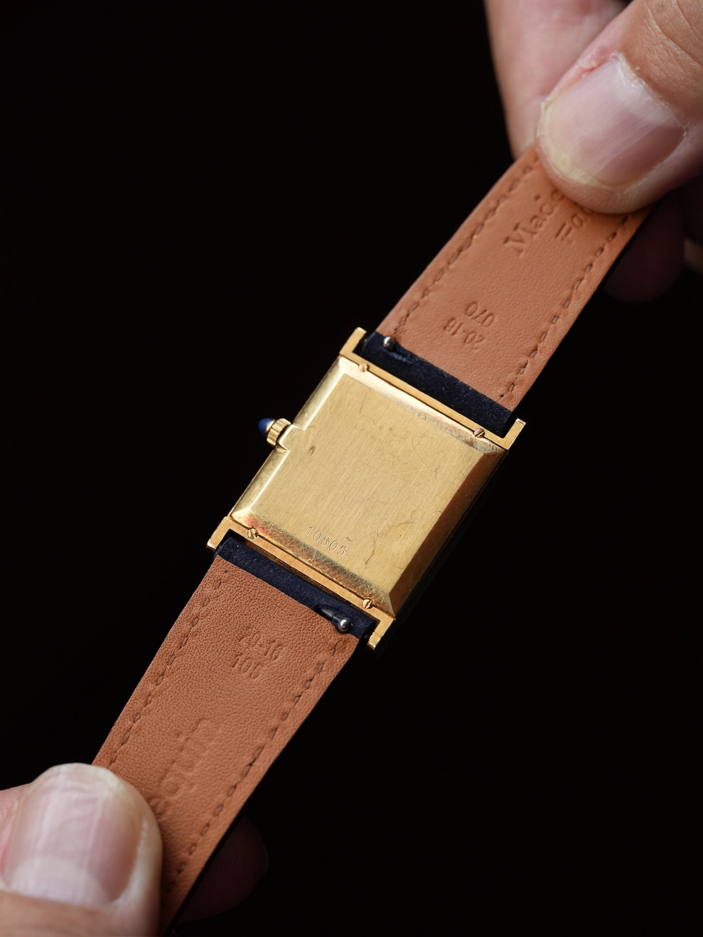 Harry Winston Lapis dial with 4P Diamond index 18K case