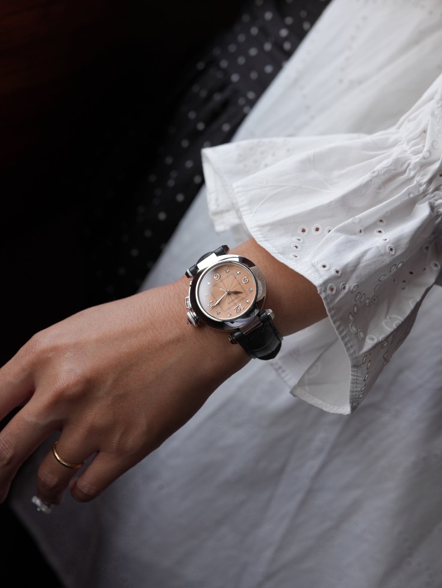 Cartier / Pasha / 18WG / Salmon dial limited model