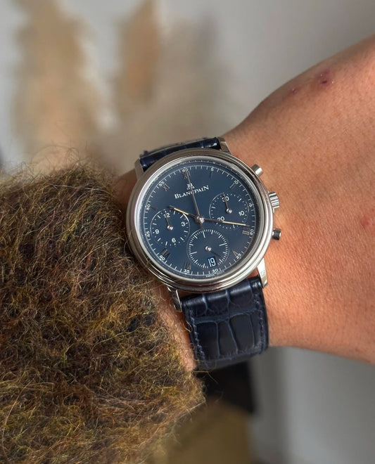 Blancpain Villret /Blue dial SS 34mm 1990's