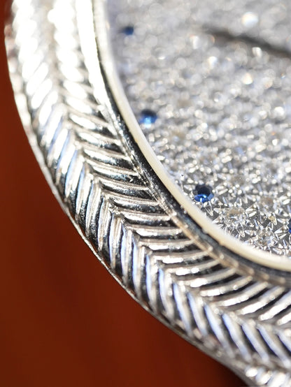 Audemars Piguet 90s / 18WG / Factory diamonds and sapphire