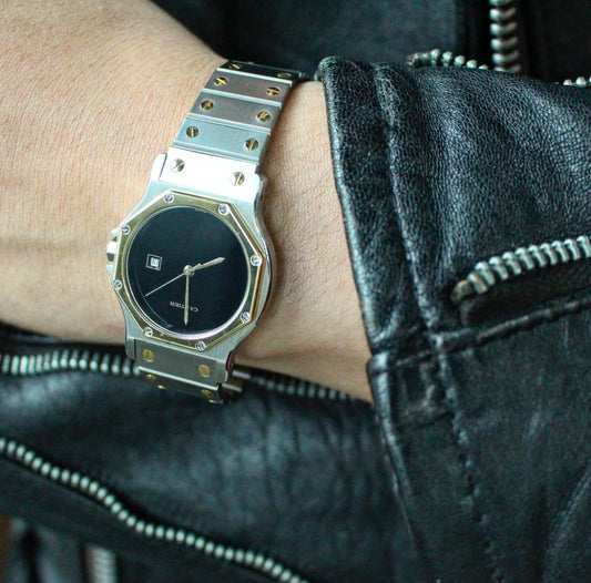 Cartier Santos Octagon 1980s 31mm Automatic Stainless Steel × Yellow Gold