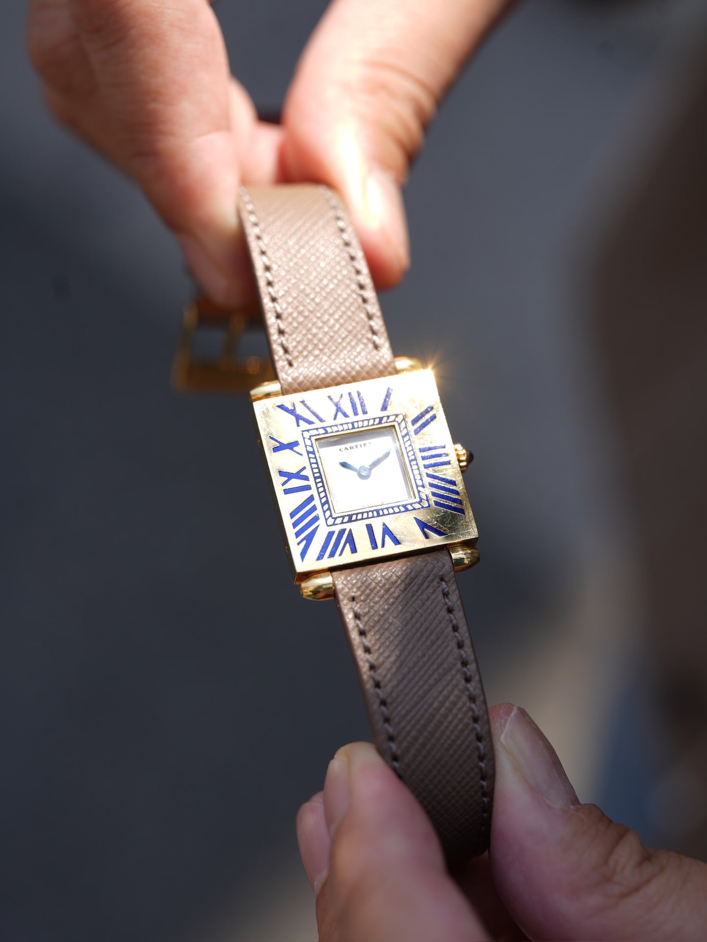 Cartier/Tank obus / LM / 18K / 80's / Enamel dial