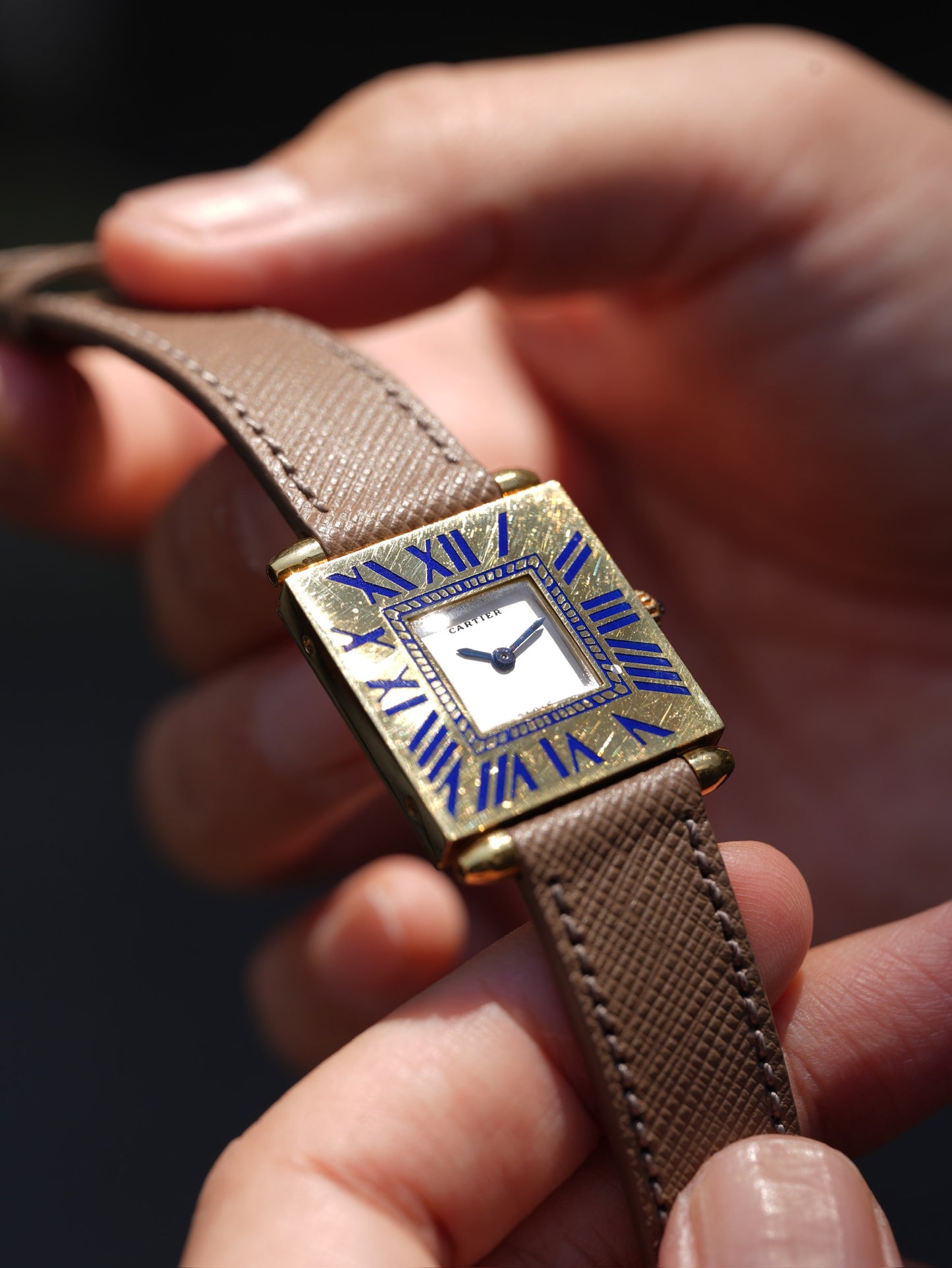 Cartier/Tank obus / LM / 18K / 80's / Enamel dial
