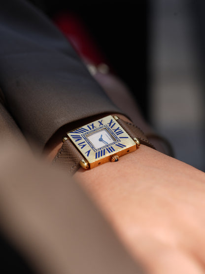 Cartier/Tank obus / LM / 18K / 80's / Enamel dial