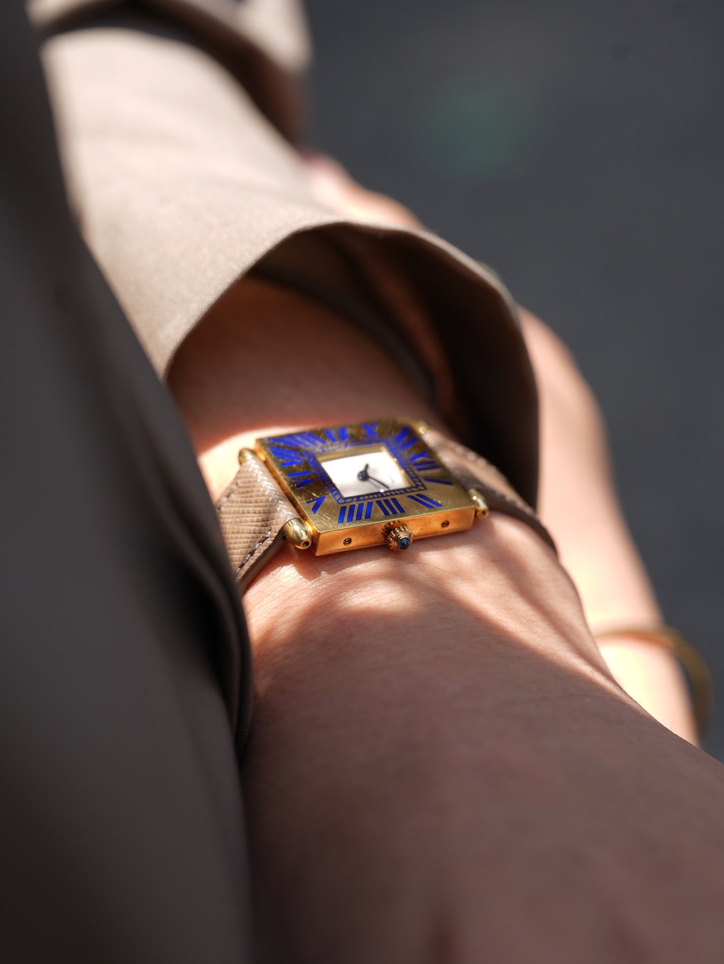 Cartier/Tank obus / LM / 18K / 80's / Enamel dial