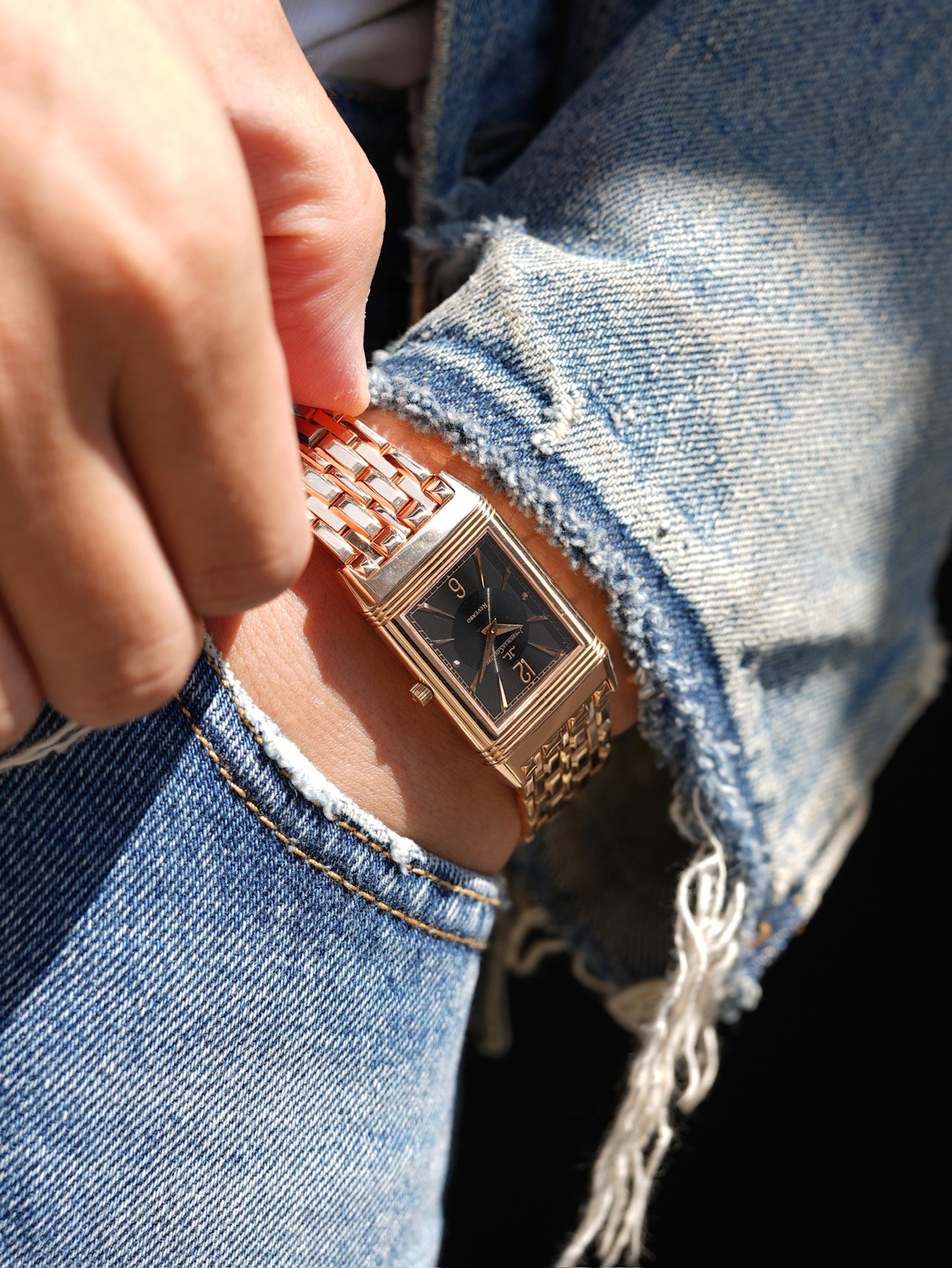 Jaeger-LeCoultre / Reverso classic / 90's / 18K original bracelet