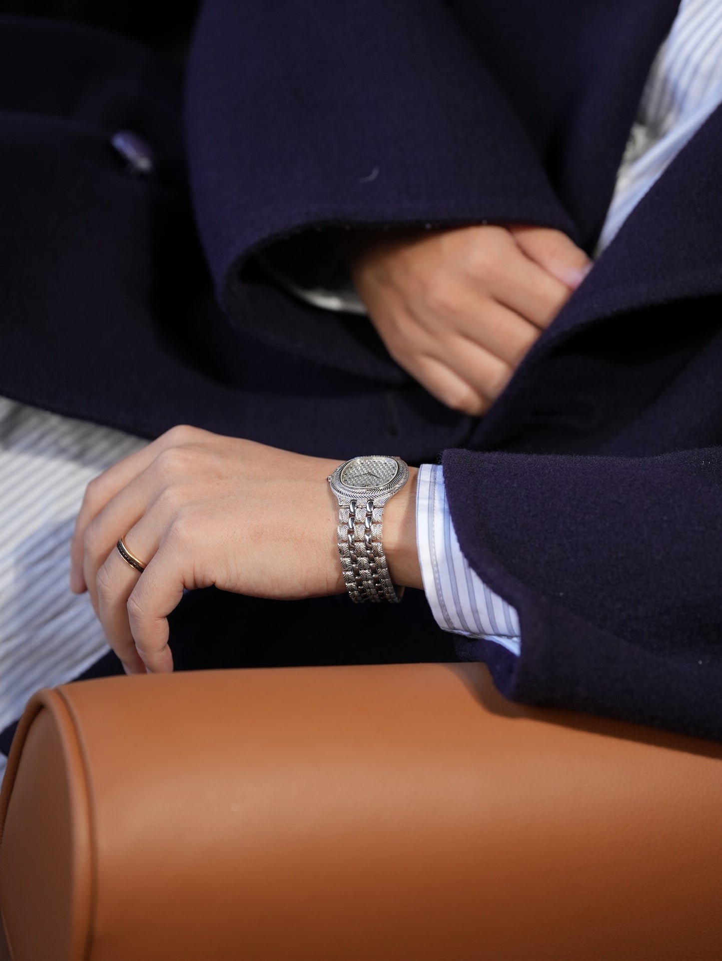 Audemars Piguet 90s / 18WG / Factory diamonds and sapphire