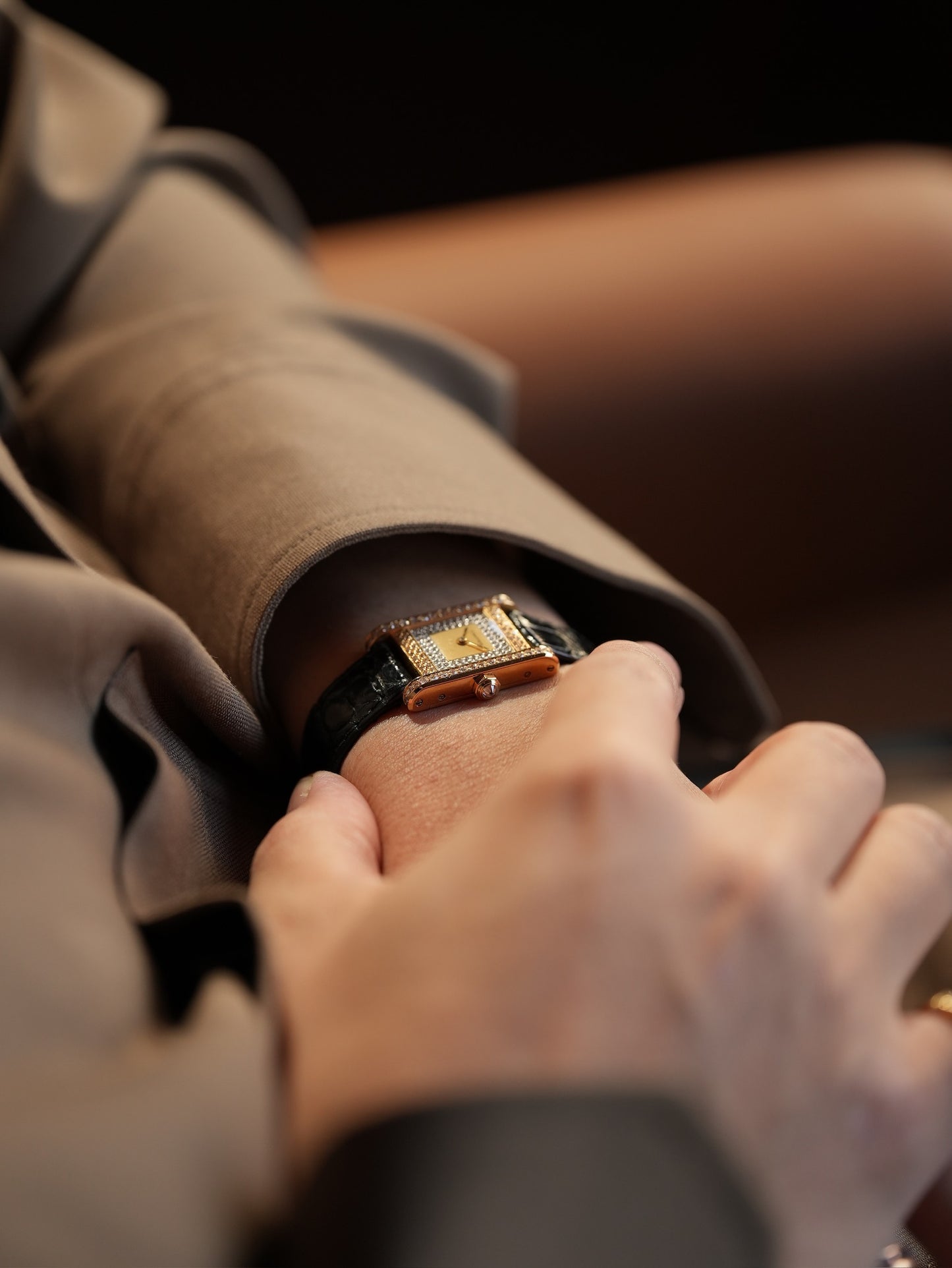 Cartier Tank Normale / SM / Factory Diamond