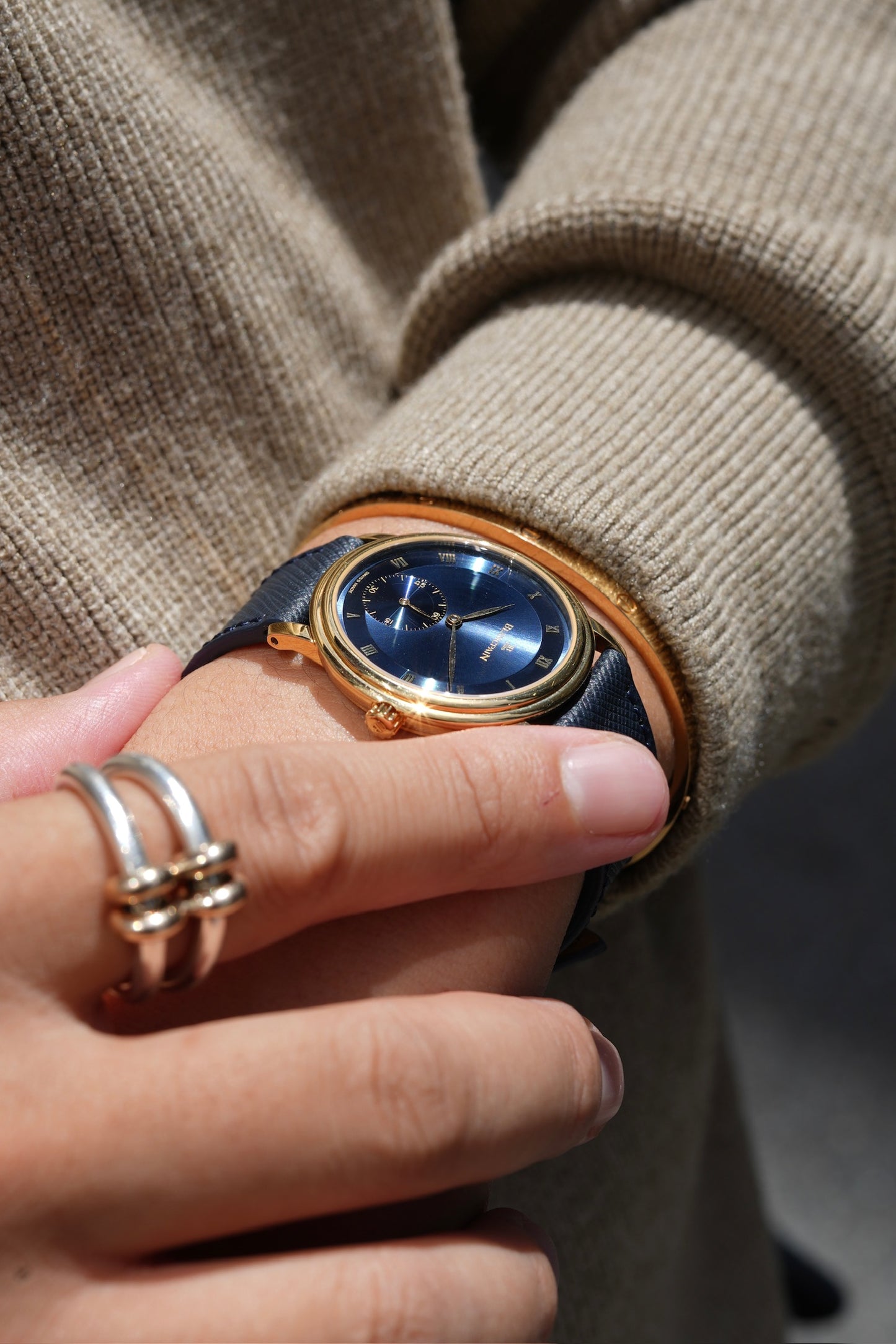 Blancpain Villret /Blue dial 18YG 1990's