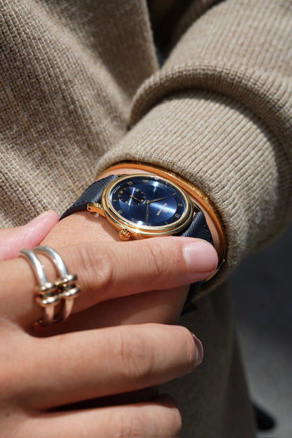 Blancpain Villret /Blue dial 18YG 1990's