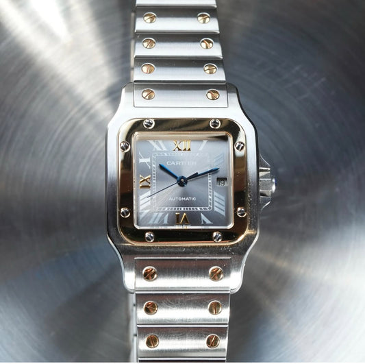 Cartier Santos Galbee 2000s Stainless Steel & 18K Yellow Gold Automatic Movement 29mm Case Limited Edition