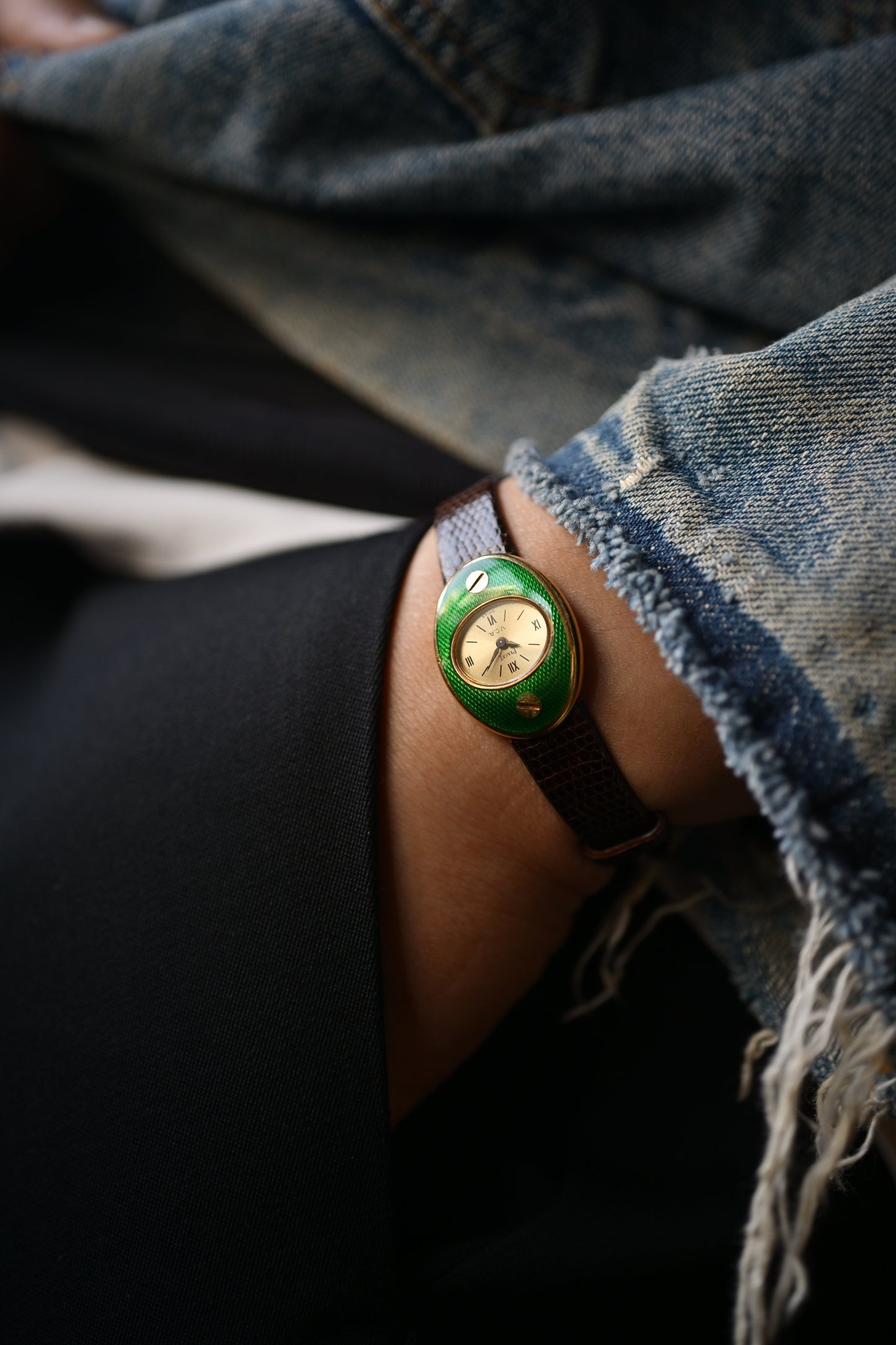 Van Cleef & Arpels × Piaget Double-Signed Enamel Jewelry Watch – 1970s 