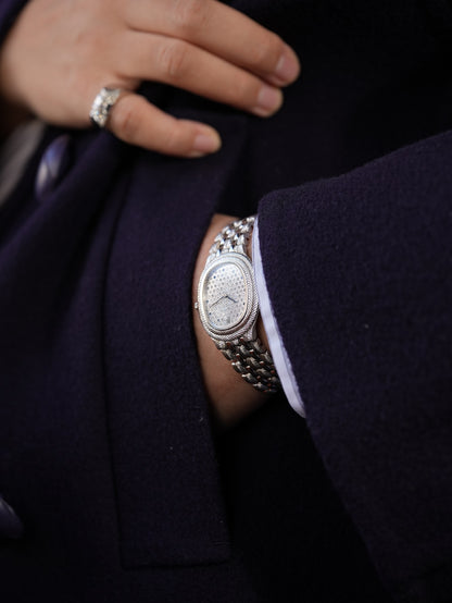 Audemars Piguet 90s / 18WG / Factory diamonds and sapphire