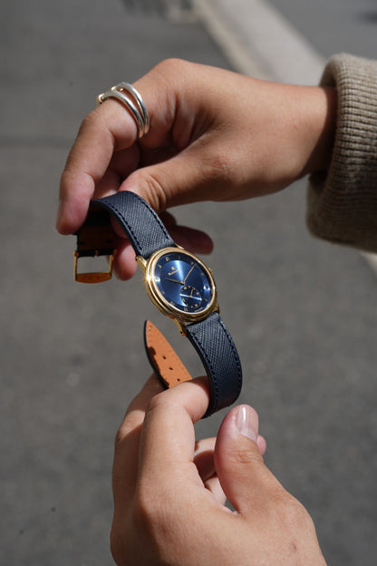 Blancpain Villret /Blue dial 18YG 1990's