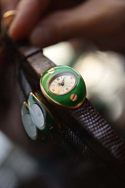 Van Cleef & Arpels × Piaget Double-Signed Enamel Jewelry Watch – 1970s 