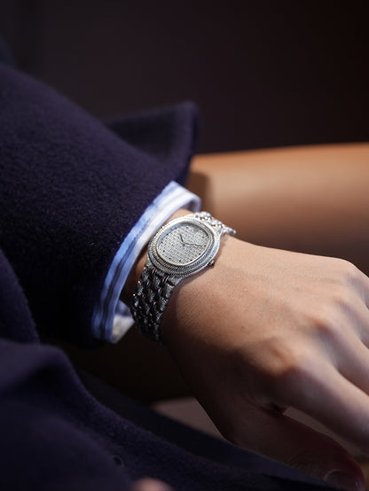 Audemars Piguet 90s / 18WG / Factory diamonds and sapphire