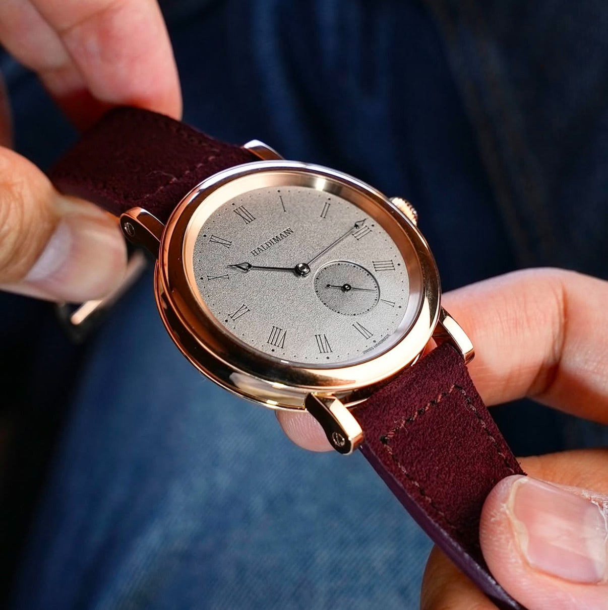 Haldimann 2010s 18K Pink Gold Manual Winding 39mm