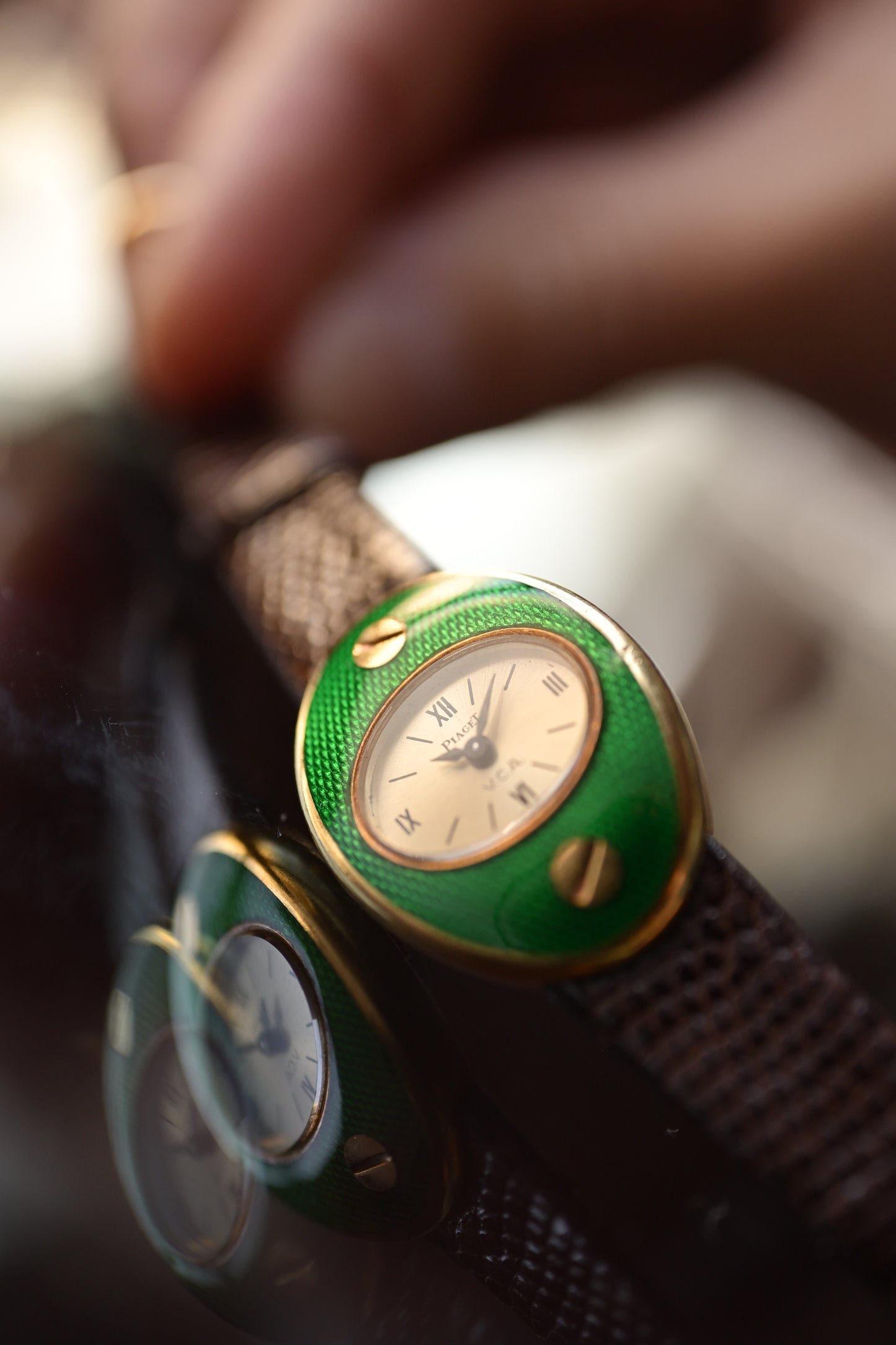 Van Cleef & Arpels × Piaget Double-Signed Enamel Jewelry Watch – 1970s 