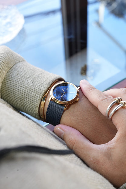 Blancpain Villret /Blue dial 18YG 1990's