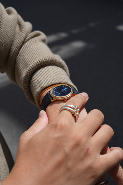 Blancpain Villret /Blue dial 18YG 1990's