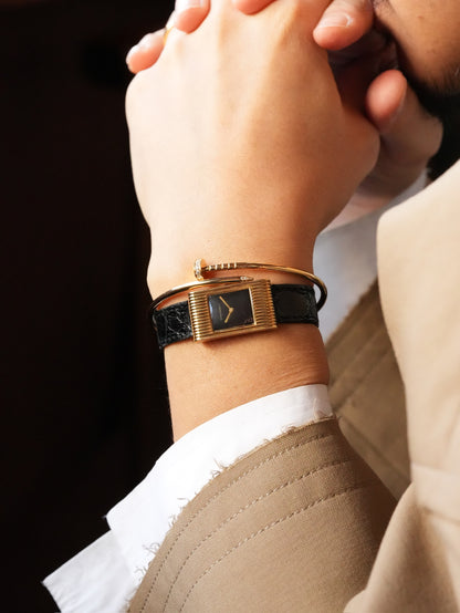 Boucheron Reflet / 70's / 18K / Blk dial with box 