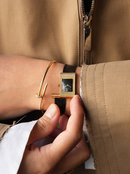 Boucheron Reflet / 70's / 18K / Blk dial with box 