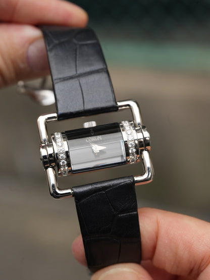 Corum Ref. 130.330.47 Diamond-Set Case Black Dial – Stainless Steel 
