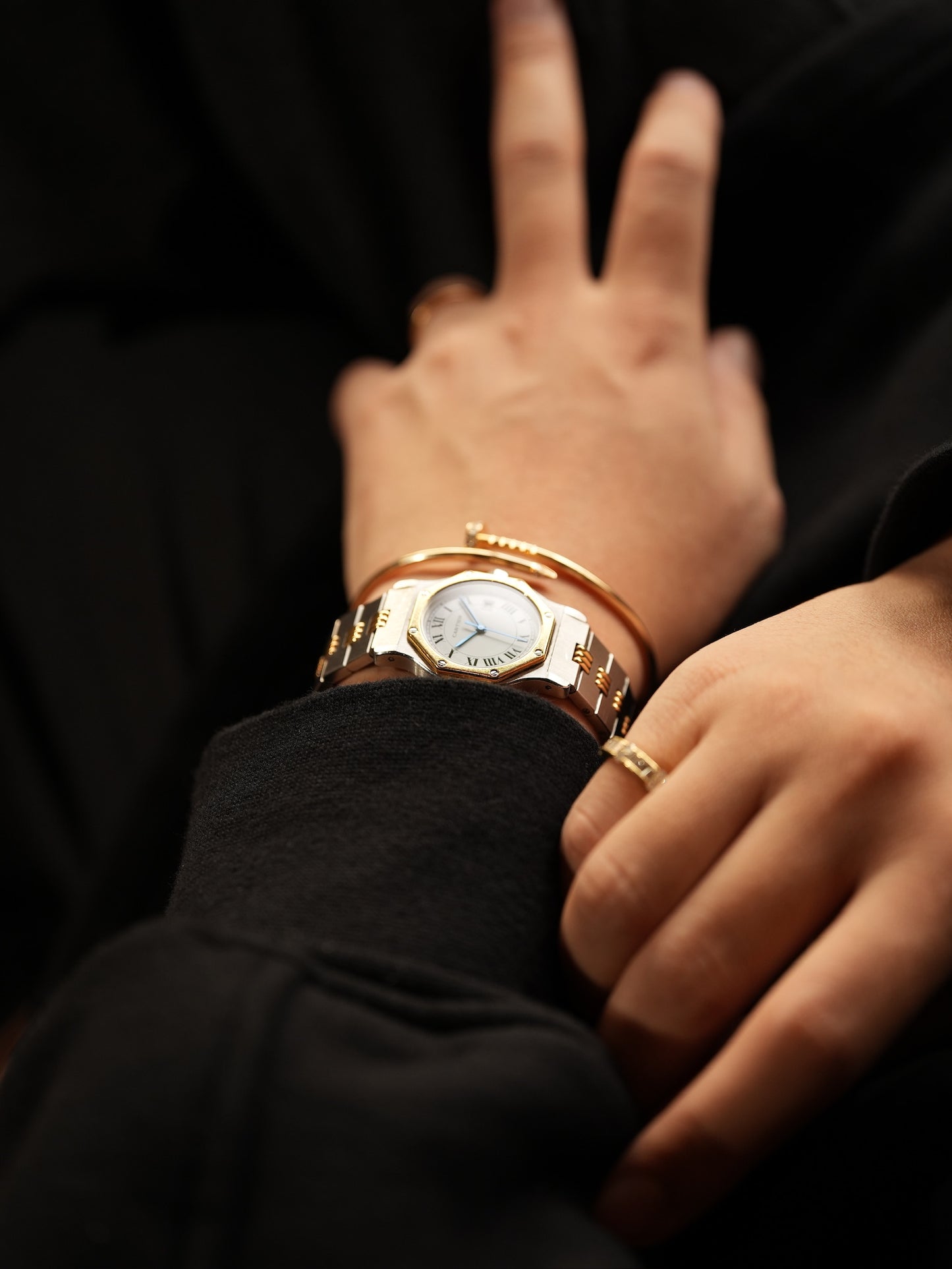 Cartier Santos Octagon LM With box