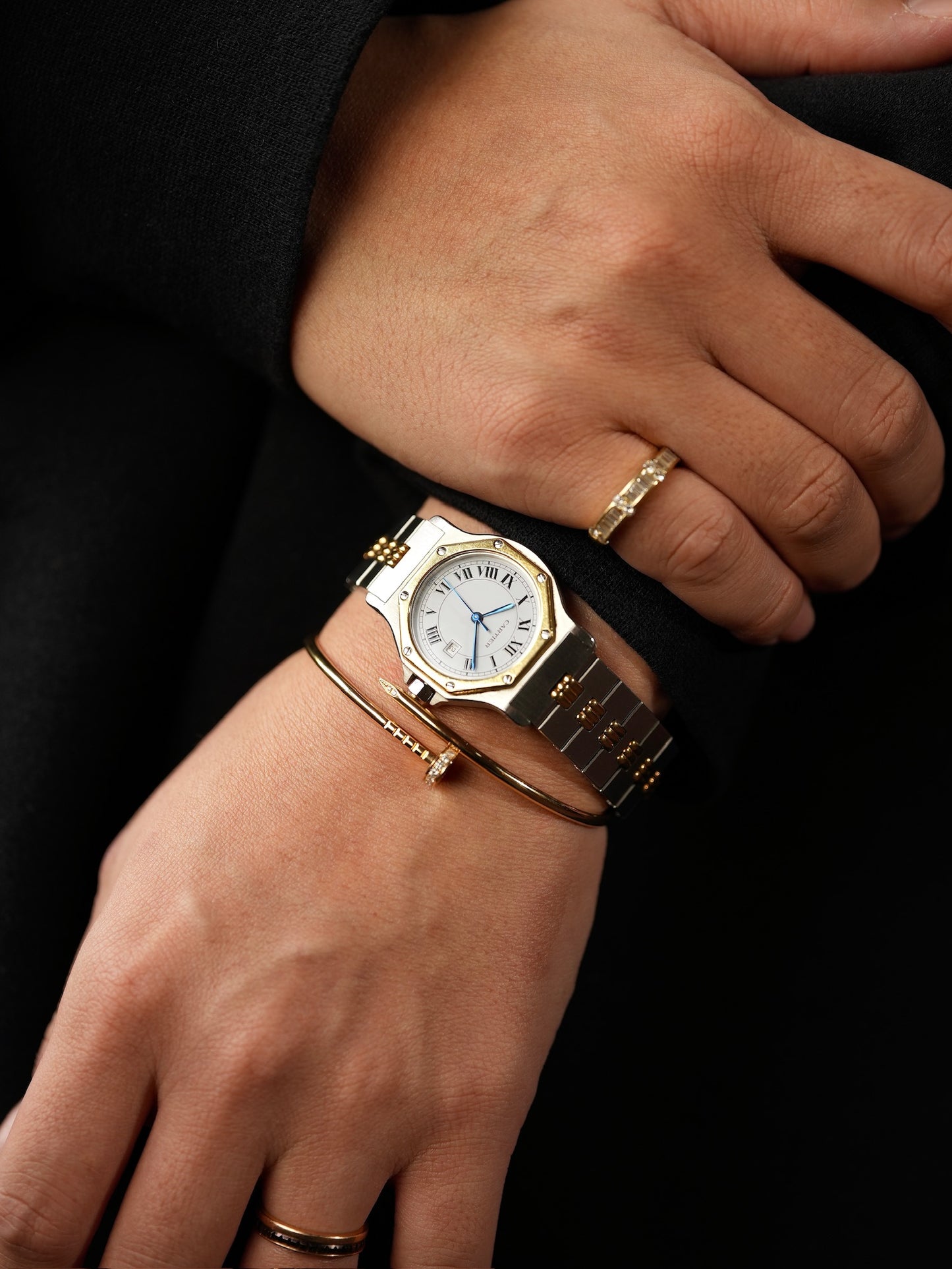 Cartier Santos Octagon LM With box